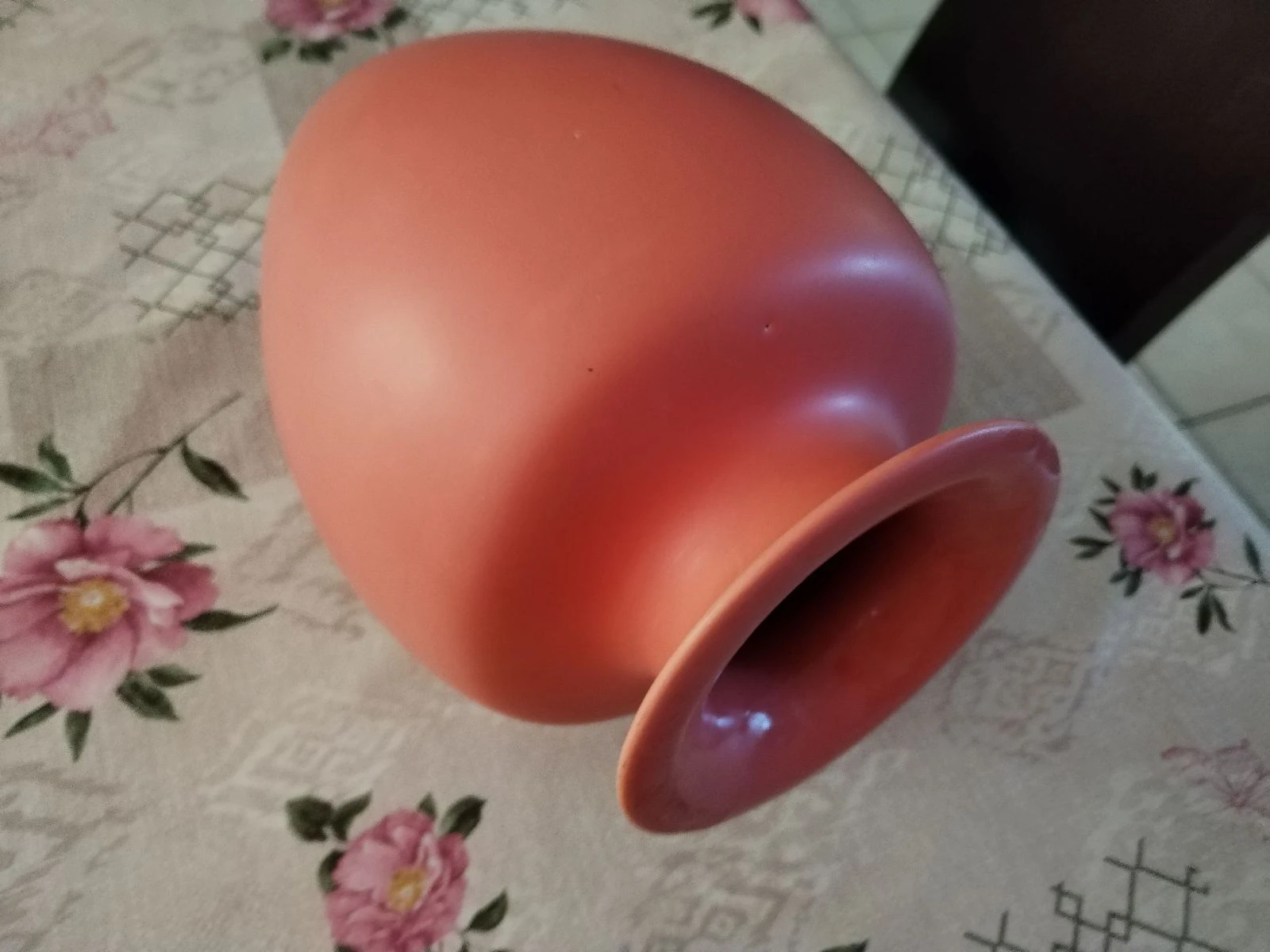 Vaso vintage retro de cerámica esmaltada, terracota naranja. – photo 5